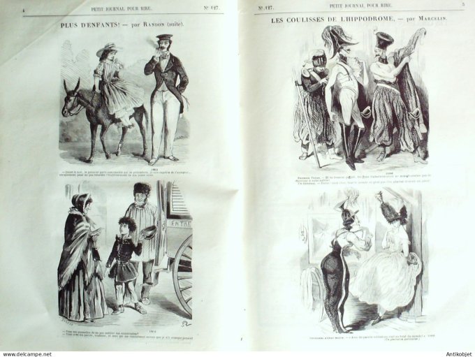 Petit journal pour Rire 1858 # 127 Ces Dames Mailhac