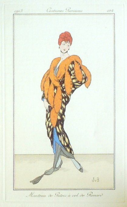 Brock Jan Van Pochoir Mode Art Deco n° 124-1913 Journal des Dames