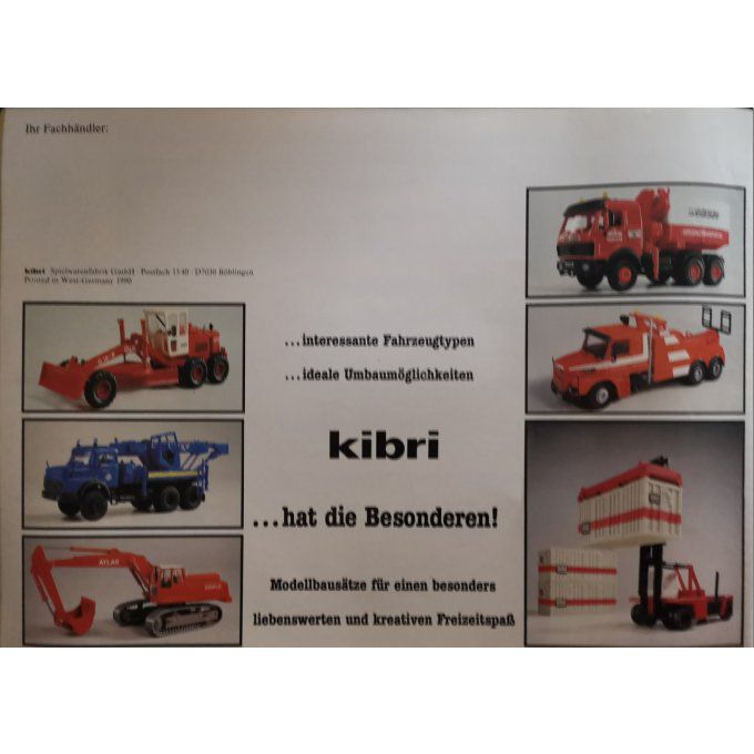 Catalogue KIBRI chemins de fer MINIATURE HO GARE TUNNELS 1990-91