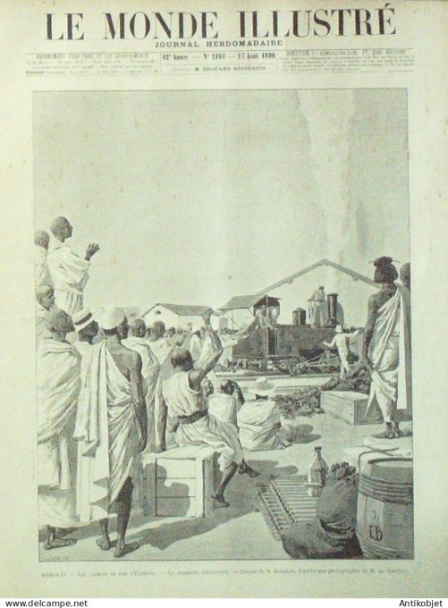 Le Monde illustré 1898 n°2161 Tchad Djibouti Haïti Philippines Manille Pierrefitte (95)