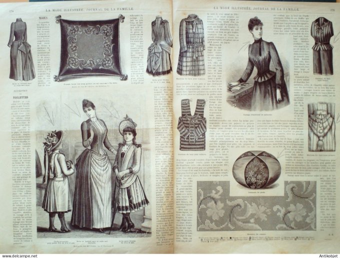 Journal + Patron Mode illustrée  1889 # 23 (with Pattern)