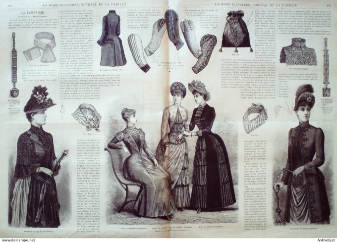 Journal + Patron Mode illustrée  1889 # 23 (with Pattern)