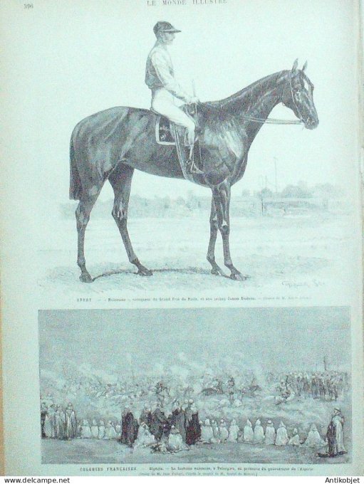 Le Monde illustré 1879 n°1160 Algérie Biskra Constantine Telergma Sétif