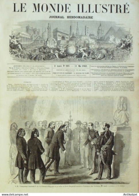 Le Monde illustré 1862 n°268 Madagascar Tananarive Roi Radama Ii Italie Reggio Baïa Victor Emmanuel