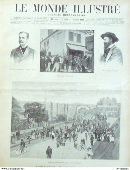 Le Monde illustré 1899 n°2219 Le Creusot (71) Afrique-Sud Johannesburg Limoges (87)