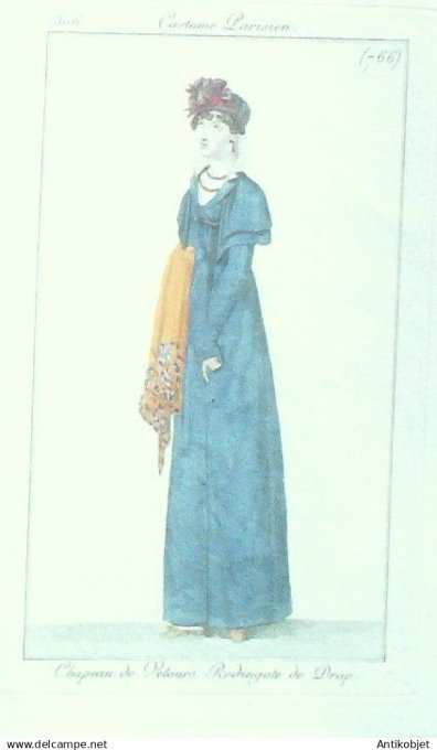 Costume Parisien 1806 # 766 (eau forte) Redingote de drap