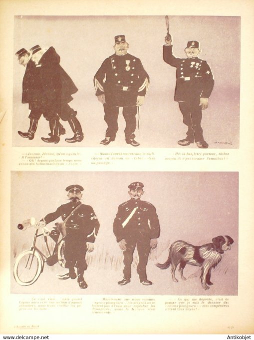 L'Assiette au beurre 1904 # 166 Les traine la vie tambour Major Sancha