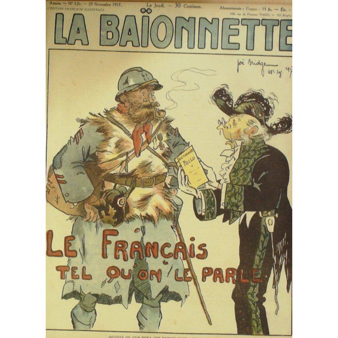 La Baïonnette 1917 n°126 (Le Franàais tel quel) BRIDGE BOFA PALLIER HARLEY BARBE GILES