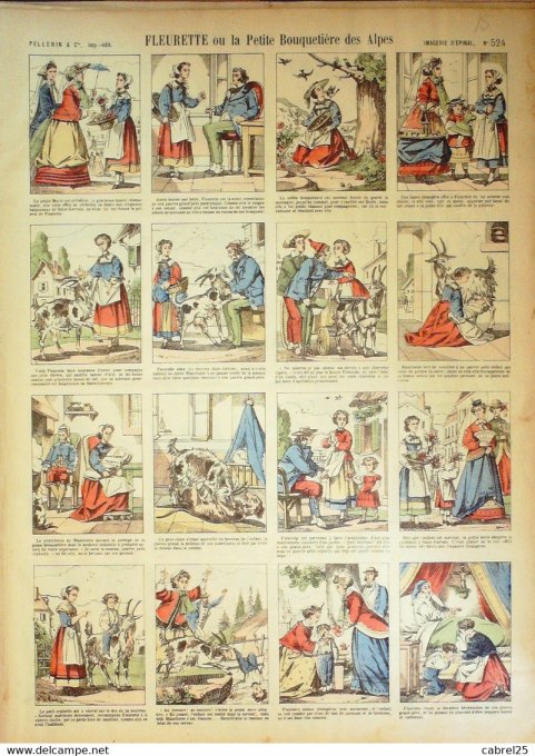 Fleurette, Petite Bouquetiere Des Alpes (Pellerin d'epinal)