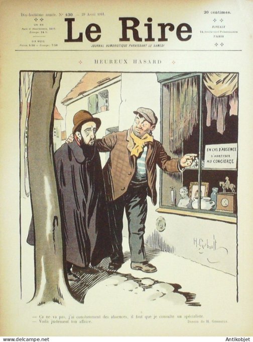 Le Rire 1911-04-29 # 430 Journal humoristique Ed.Originale Isaac Gobmuller Vienne
