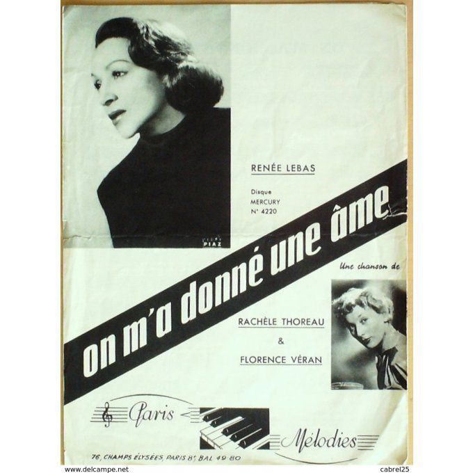 Lebas On M'a Donne Une Ame 1953