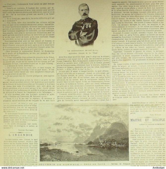 Soleil du Dimanche 1893 n° 1 Norvège Fjord John Lemoine traversée du désert
