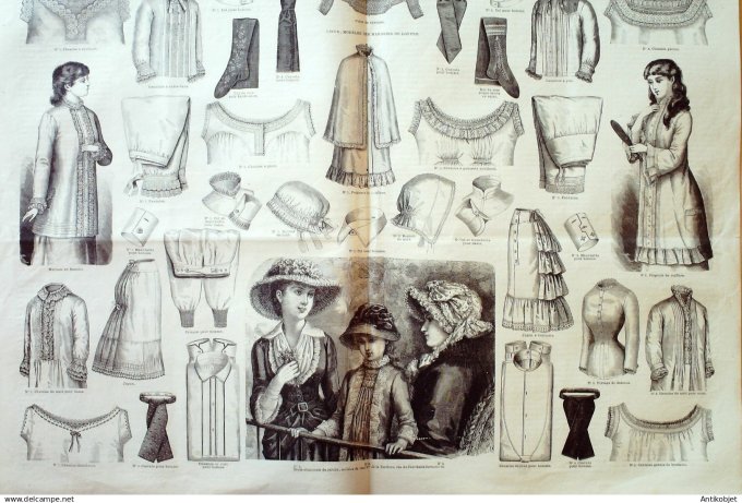 La Mode illustrée journal + gravure associée 1882 # 32