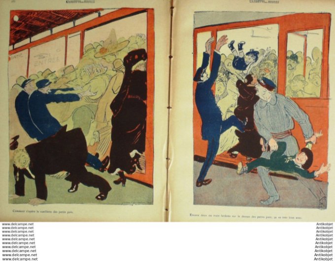 L'Assiette au beurre 1910 # 518 Les petits hord du Metro Grandjouan