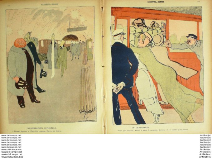 L'Assiette au beurre 1910 # 518 Les petits hord du Metro Grandjouan