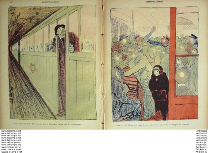 L'Assiette au beurre 1910 # 518 Les petits hord du Metro Grandjouan