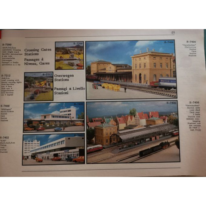 Catalogue KIBRI chemins de fer MINIATURE HO GARE TUNNELS 1989-90