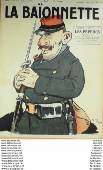 La Baionnette 1916 # 030 (Les Peperes) Capy Huard Flores Villemot