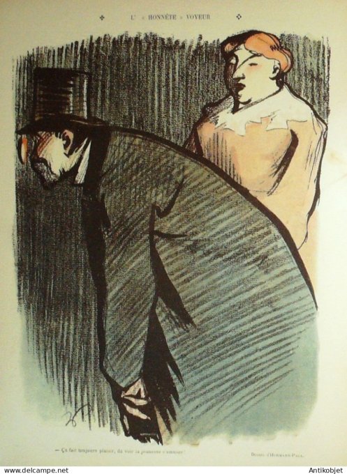 Le Rire 1904-12-17 #  98 Journal humoristique Ed.Originale Honnete voyeur