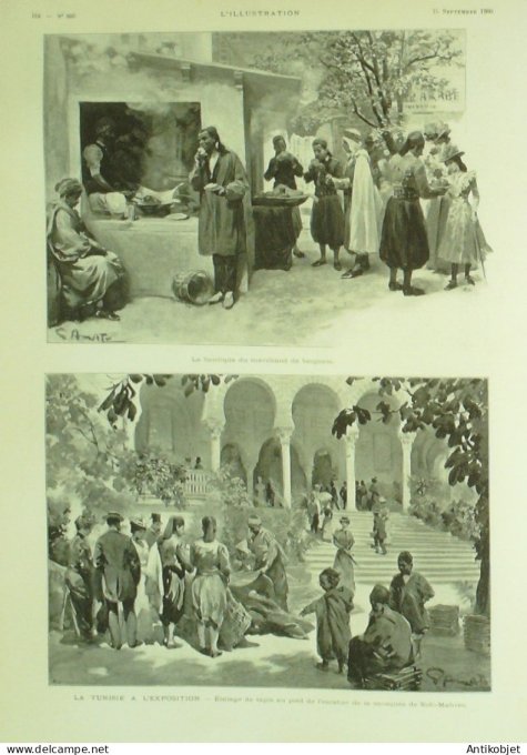 L'illustration 1900 n°3003 Soudan Bandiagara roi Aguibou Tunisie Sfax Sidi-Mahrès Gare Paris-Orléans