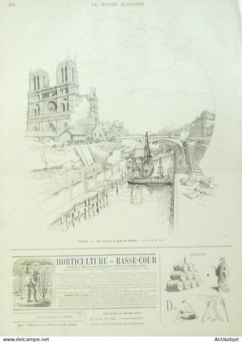 Le Monde illustré 1881 n°1281 Tunisie Oued Zargua Bey Medjez St Quentin (02) Allemagne Carlsrube Suè