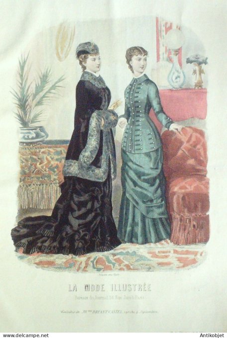Gravure Mode illustree 1879 # 51 (Old Fashion plate)