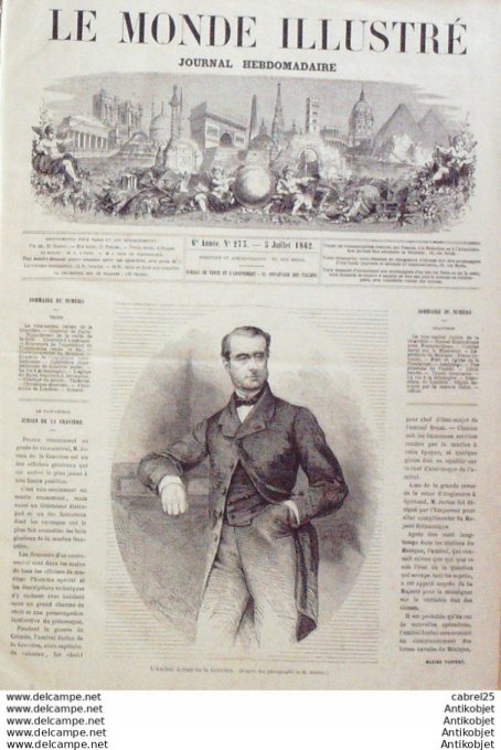Le Monde illustré 1862 n°273 Fontainebleau Memphis Mississipi Mexique Aculzingo Puebla