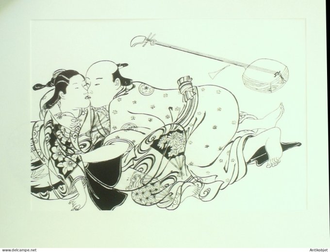 Estampe Japonaise scène érotique (Hisbikawa Toyonobu)