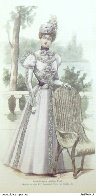 La Mode illustrée journal 1897 n° 25 Toilette de réunion d'été