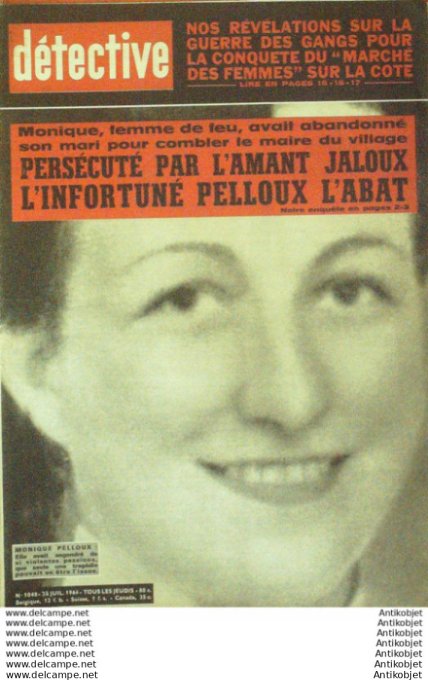 Détective 1966 # 1048 Vitry-le-François Nice Villeurbanne Montsaléon
