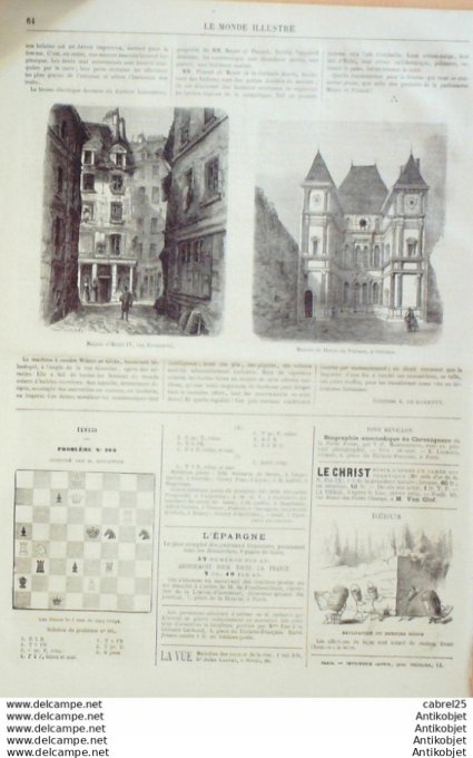 Le Monde illustré 1869 n°641 Orleans (45) St Cloud (92) Berck (62) Egypte Le Roi Duvergier