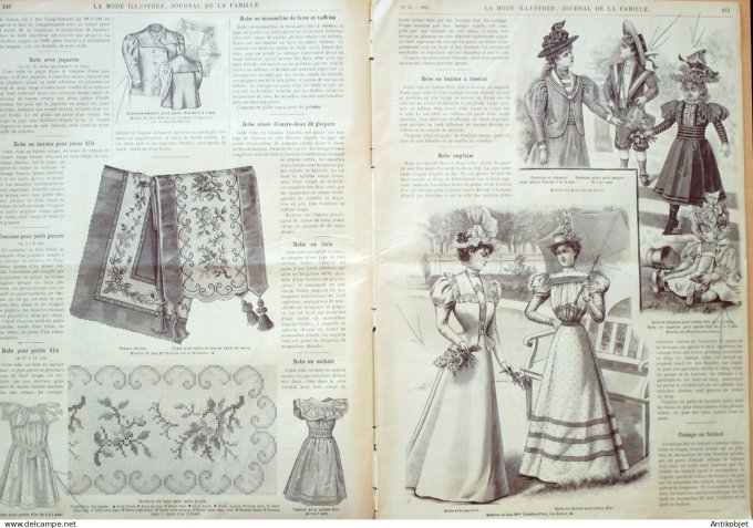 La Mode illustrée journal 1897 n° 25 Toilette de réunion d'été