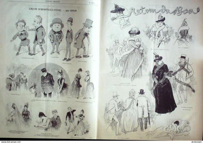 Le Journal Amusant 1889 # 1678 Le dimanche du fourrier par Josias