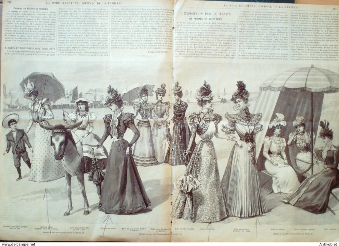 La Mode illustrée journal 1897 n° 25 Toilette de réunion d'été