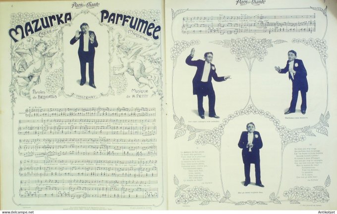 Paris qui chante 1904 n° 55 Dranem Polin Berville Marcenay Pouget Lanthenay
