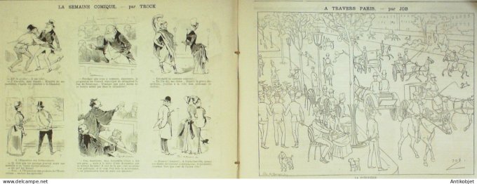 La Caricature 1885 #282 A travers Paris Draner Gounod par Luque Robida Caran d'Ache