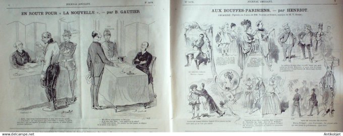 Le Journal Amusant 1889 # 1678 Le dimanche du fourrier par Josias