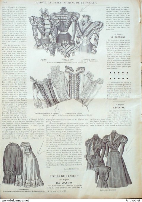 La Mode illustrée journal 1897 n° 25 Toilette de réunion d'été