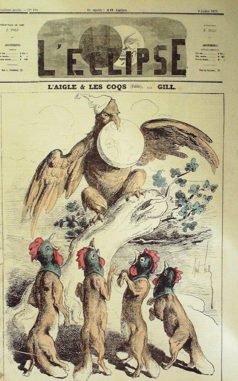 L'Eclipse 1870 n°129 SOUVENIRS REGRETS LADREY Eugène