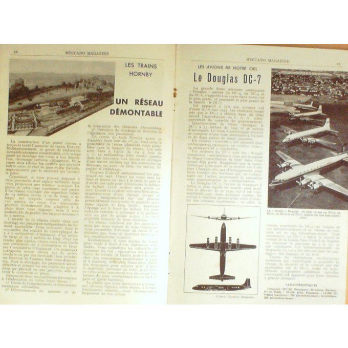 Meccano Magazine Pilotage Bobigny Douglas Dc7 Cremaillere 1954