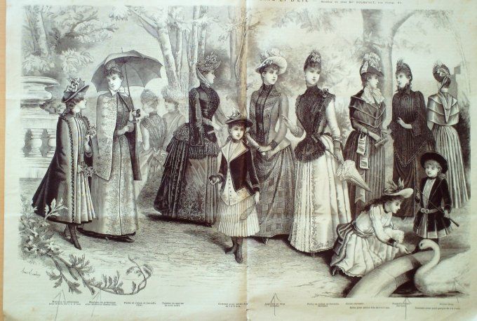Journal Mode illustrée 1889 # 12 Capote & chapeau