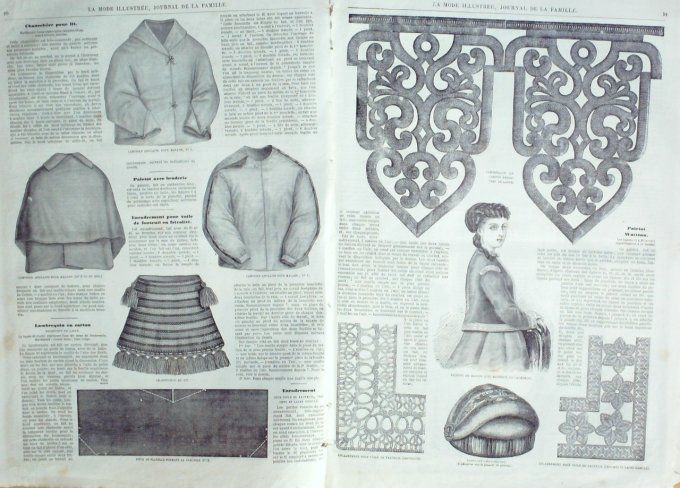 Journal Mode illustrée 1868 # 12 Veste styrienne