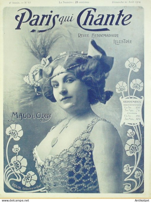 Paris qui chante 1904 #83 Cosnard d'Orby Resse Symiane Darnaud Delmet Bailly