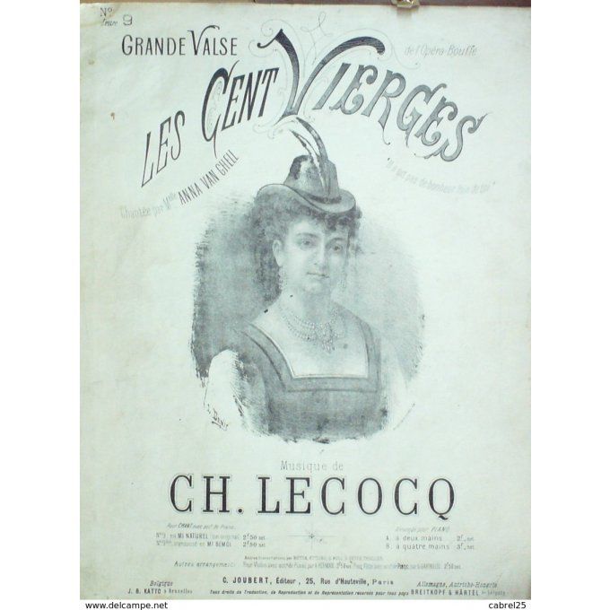 Lecocq Les Gent Vierges Piano 1900