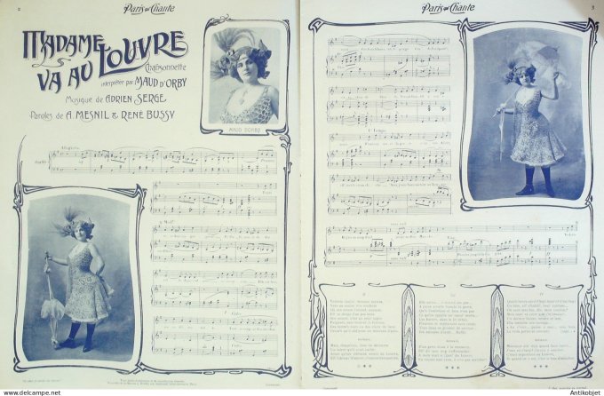Paris qui chante 1904 #83 Cosnard d'Orby Resse Symiane Darnaud Delmet Bailly