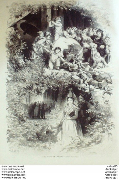 Le Monde illustré 1872 n°781 St Sulpice Les Rameaux Au Bon Marche Henry Regnault