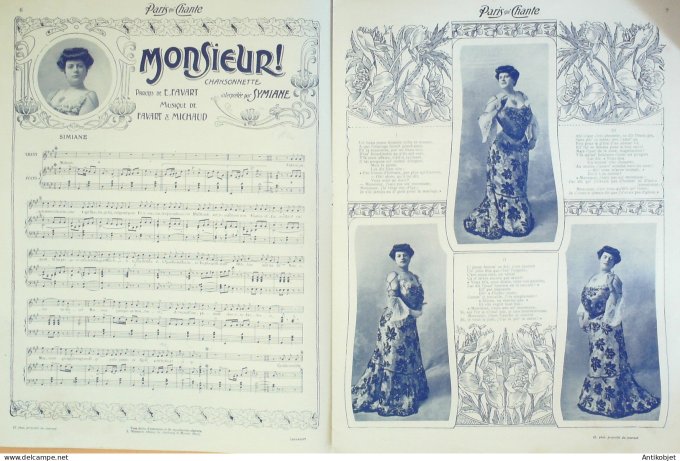 Paris qui chante 1904 #83 Cosnard d'Orby Resse Symiane Darnaud Delmet Bailly