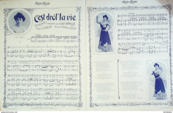 Paris qui chante 1904 n° 83 Cosnard d'Orby Resse Symiane Darnaud Delmet Bailly