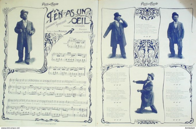 Paris qui chante 1904 #83 Cosnard d'Orby Resse Symiane Darnaud Delmet Bailly