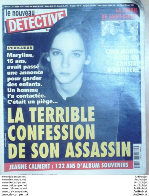 Détective 1997 # 778 Périgueux Lons-le-Saunier Arles Chateaudun Bar-le-Duc